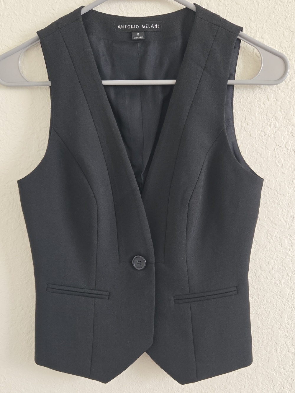 Antonio Melani Black Business Suit Vest Dillard's Exclusive Size 0